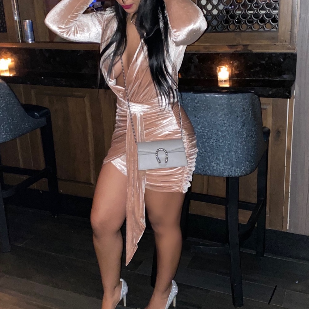 House of CB Velvet Pink Dress
